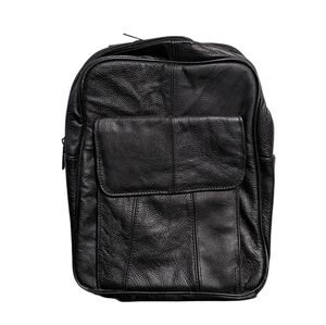 Black Leather Backpack Purse